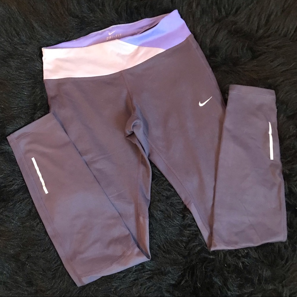 Nike Dri-Fit Running Tights Purple Size Small NWOT